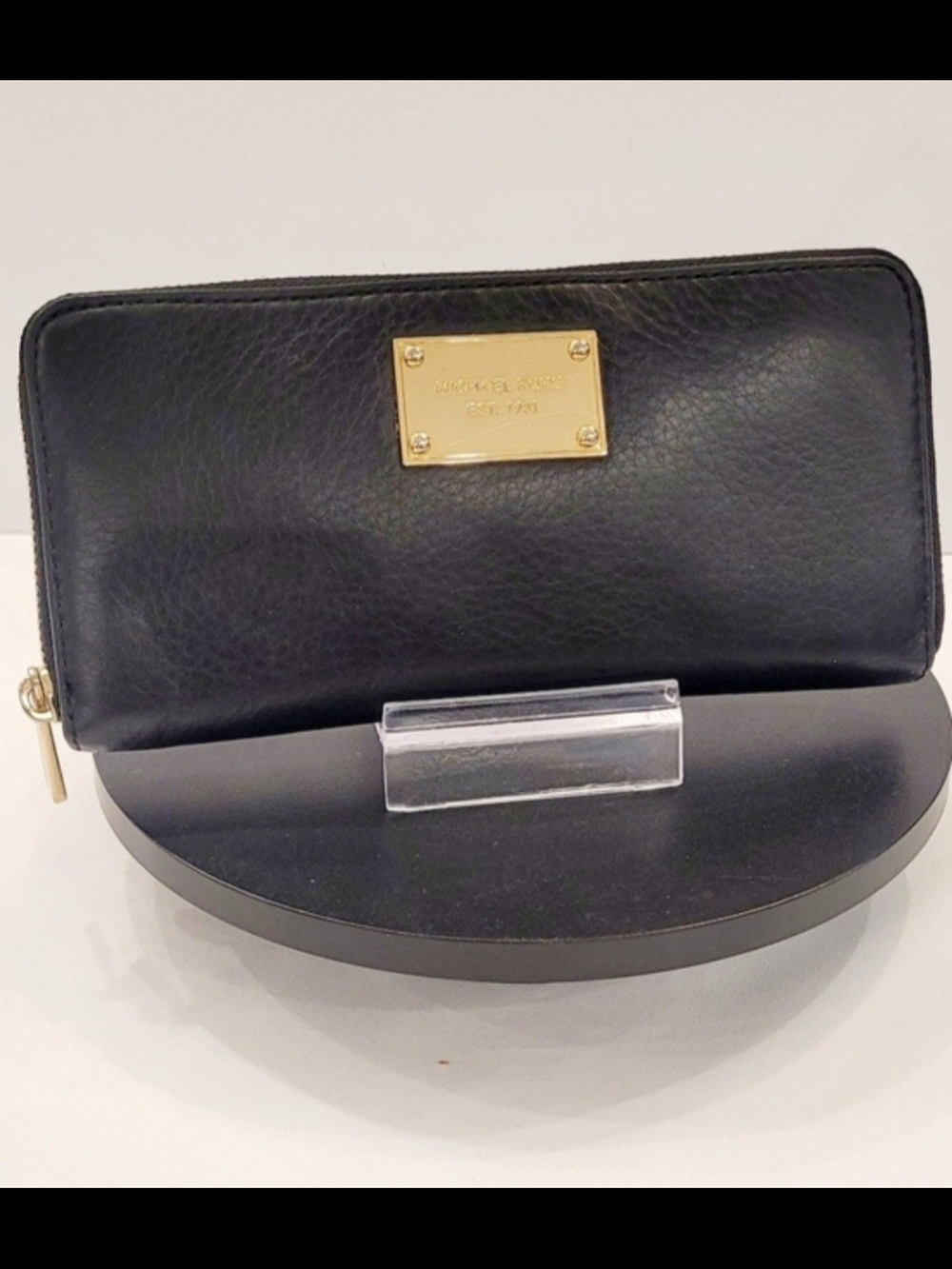 Michael Kors Black Zip-Around Leather Wallet